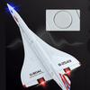 1/168 Alloy Concorde Supersonic Medium Range Airplane Model Metal Civil Passenger Transport Aircraft Model Sound Light Kids Gift