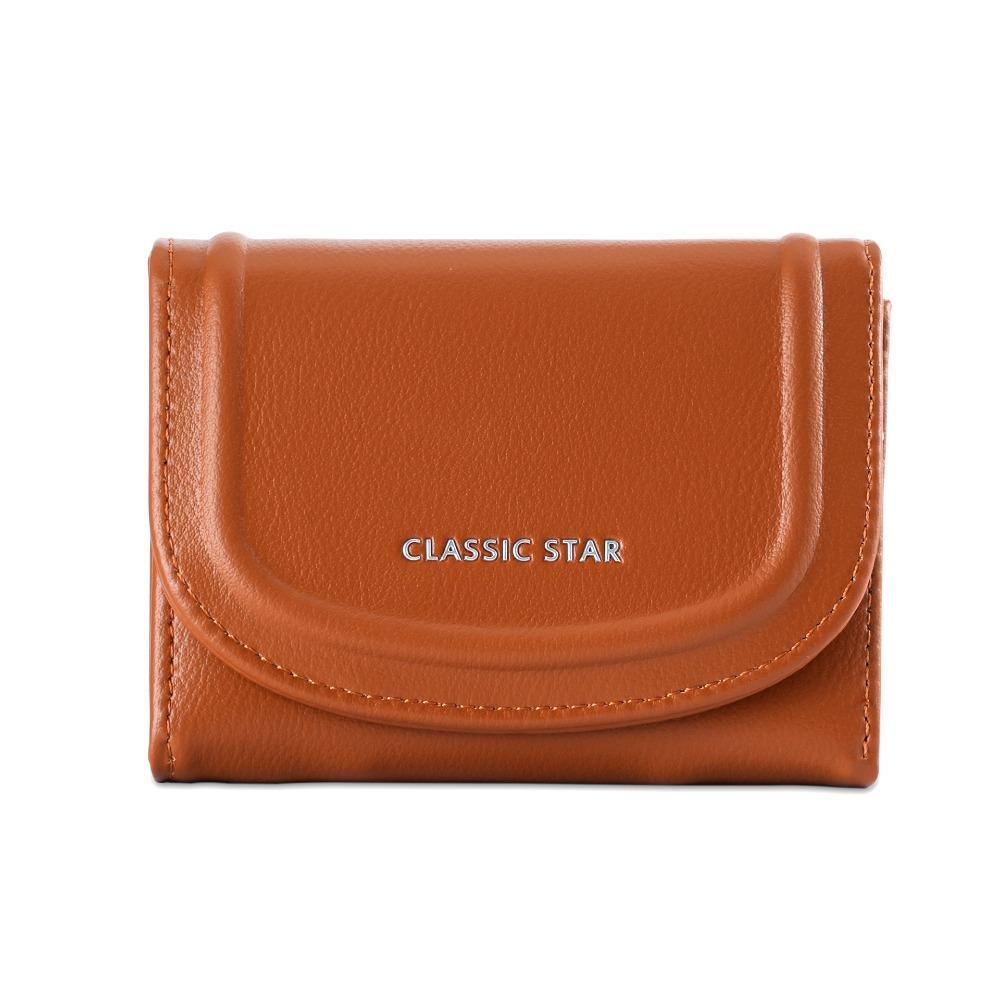 

Solid Color Women s Wallet Multi Card Student Purse Card Pouch Short Wallet Ladies коричневый