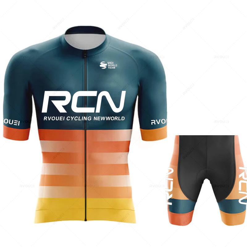 Rcn Summer Men's Clothing Cycling Shorts Mtb Cycle Jersey Complete Male Uniform Road Jacket Pants Gel Bicycle Suit Sports Set