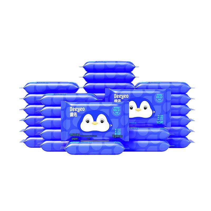DeYou Portable Wet Toilet Paper 10 Sheets x 20 Packs