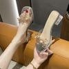 Crystal Flower Decoration with Versatile Mop Summer 2025 New Fairy Sandals Women's Slippers Outer Wear