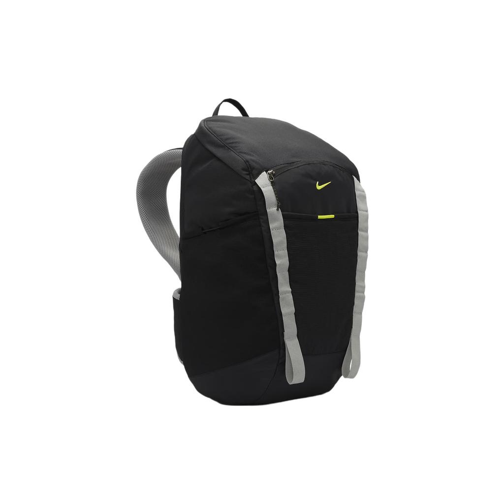 New Nike Fabric Backpack Regular Men's Black & Fine Gray & Atomic Green DJ9677-010