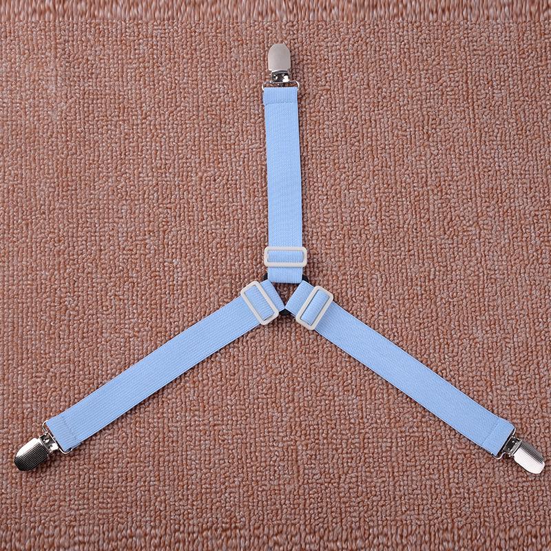 4 Pcs Triangle Bed Mattress Sheet Clips Grippers Straps Suspender Fastener Holder ARI