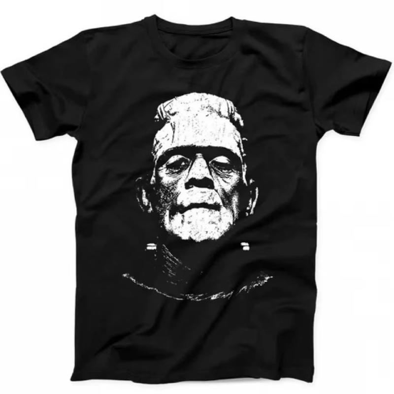 

Black design inspired by the classic horror movie Frankenstein Halloween fun gift Tshirt S