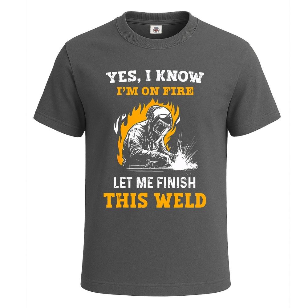 Yes i know im on fire let funny party mens tshirt novelty gift tee top 2XL