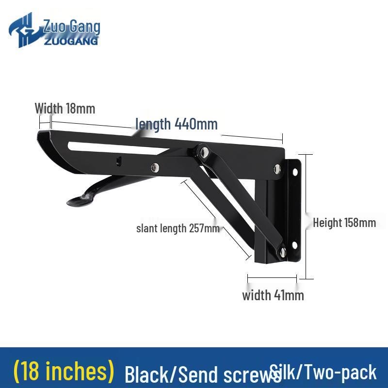 Stainless Steel K-Type Folding Triangular Wall-Mounted Shelf Bracket