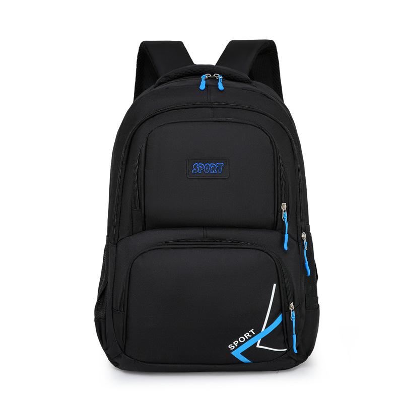 

Student School Bag Men s Casual Travel Oxford Backpack Large Capacity Fashion Laptop Backpack синий