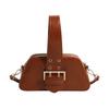 Fashion Hand-held Small Square Bag Women  New Korean Simple Pu Leather One Shoulder Bags Female Commuting Crossbody Purses