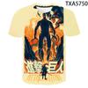 Attack on Titan 3D Pattern T-Shirt for Anime Fans, Stylish Cartoon Tops, Lightweight Polyester Casual Streetwear Clothes