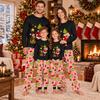 Set Pigiama Coordinato Genitore Figlio Manica Lunga Top e Pantaloni Set Loungewear Pigiami
