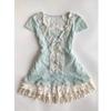 Vintage Lace Ballet Mini Skirt & Mint Top Set