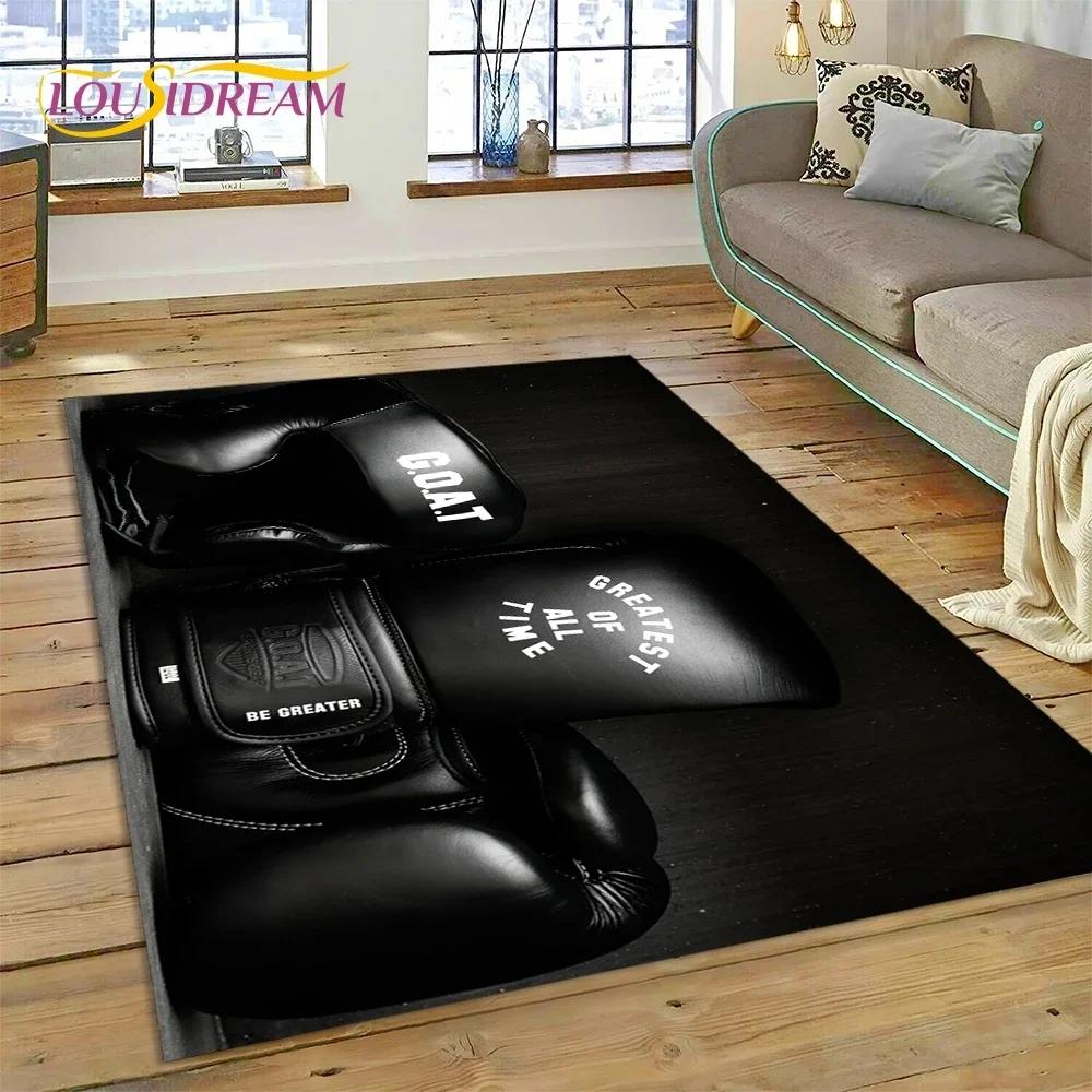 Boxing Gloves Boxer Fight Cartoon Rug Carpet for Living Room Bedroom Home Decor,Floor Mat Decoration for Sofa Doormat