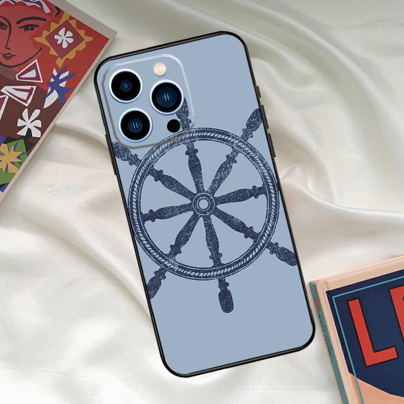 World Map Compass Nautical Phone Case For iPhone 17 16 15 13 12 11 14 Pro Max 16 Plus 12 13 Mini 16e 17 Air Funda Cover