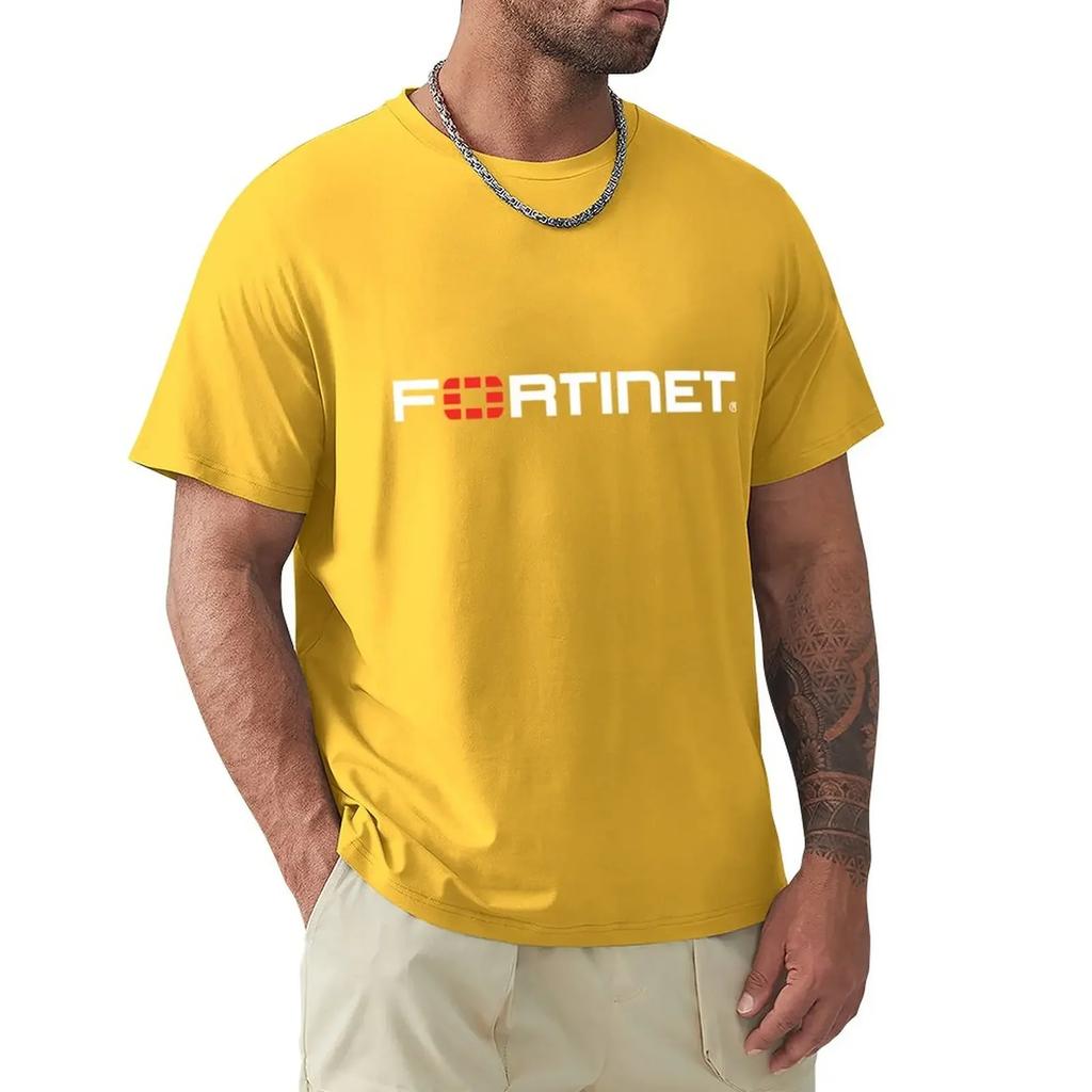LOGO FORTINET T-shirt heavyweights cute tops mens funny t shirts