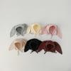Korean Cute Cartoon Bunny Bear Ear Newborn Hat Beanie Spring Autumn Toddler Cap Turban with Strap for Infant Baby Boys Girls