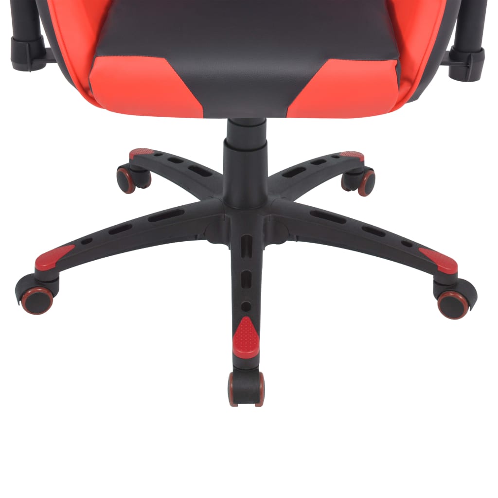 Office Chair Gaming Chair Reclining Faux Leather Red
