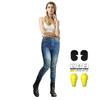 Womens Motorcycle Riding Jeans Slim Fit Vintage Style Protective Pants With Standard Armor Harley Use