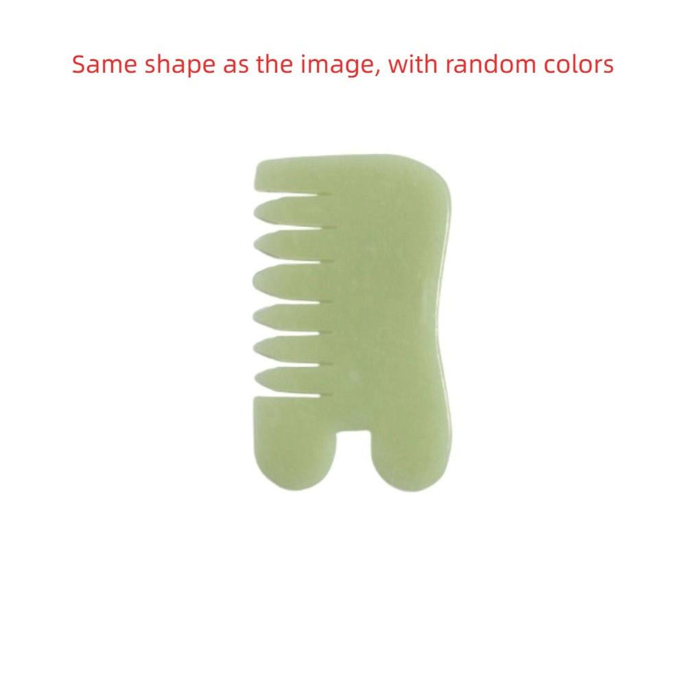 Green Massage Comb Hsiuyen  Gua Sha Board Stone  Hair Brush  Body Scalp Meridian Treatment