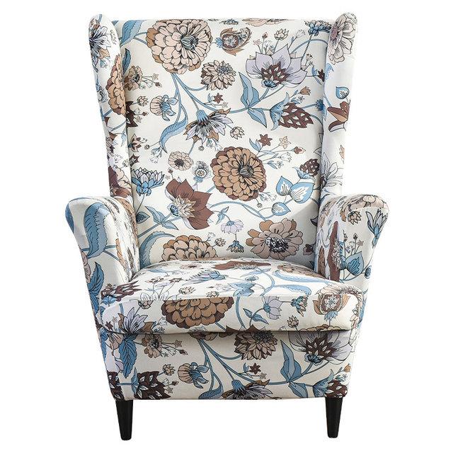 

Чехол на спинку стула с наклонной подлокотником и принтом, эластичный чехол на кресло, крыло, спинка дивана, растягивающийся протектор, домашний декор 1 Piece