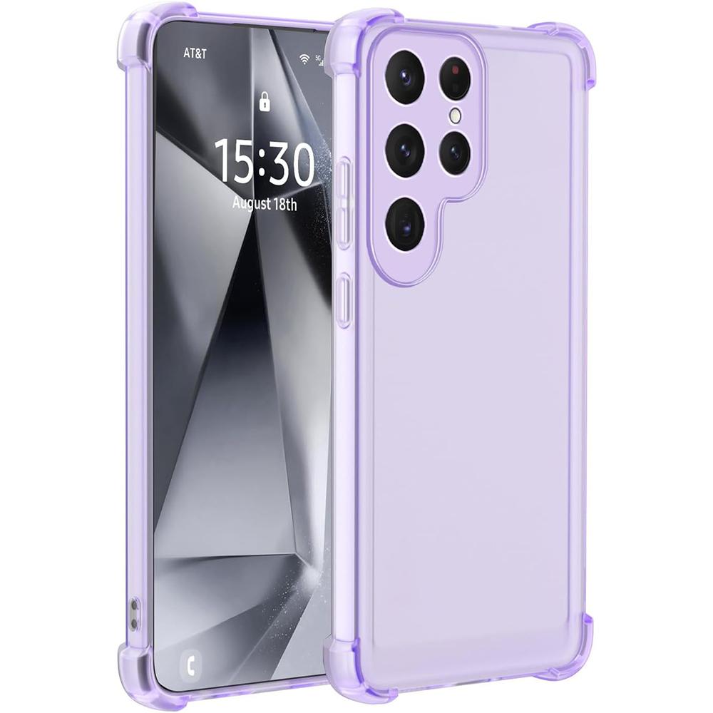 

Strong Shockproof Silicone Soft Case For Samsung Galaxy S25 S24 S23 S21 FE S22 Ultra Candy Color Matte Clear Cover S25Edge Shell Galaxy S21