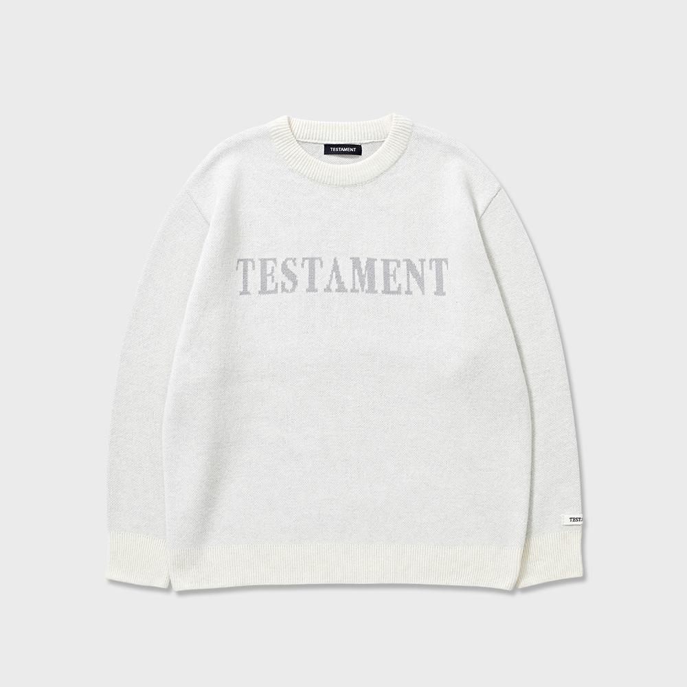Testament Lettering Angora Knit ( Ivory) Ivory/M