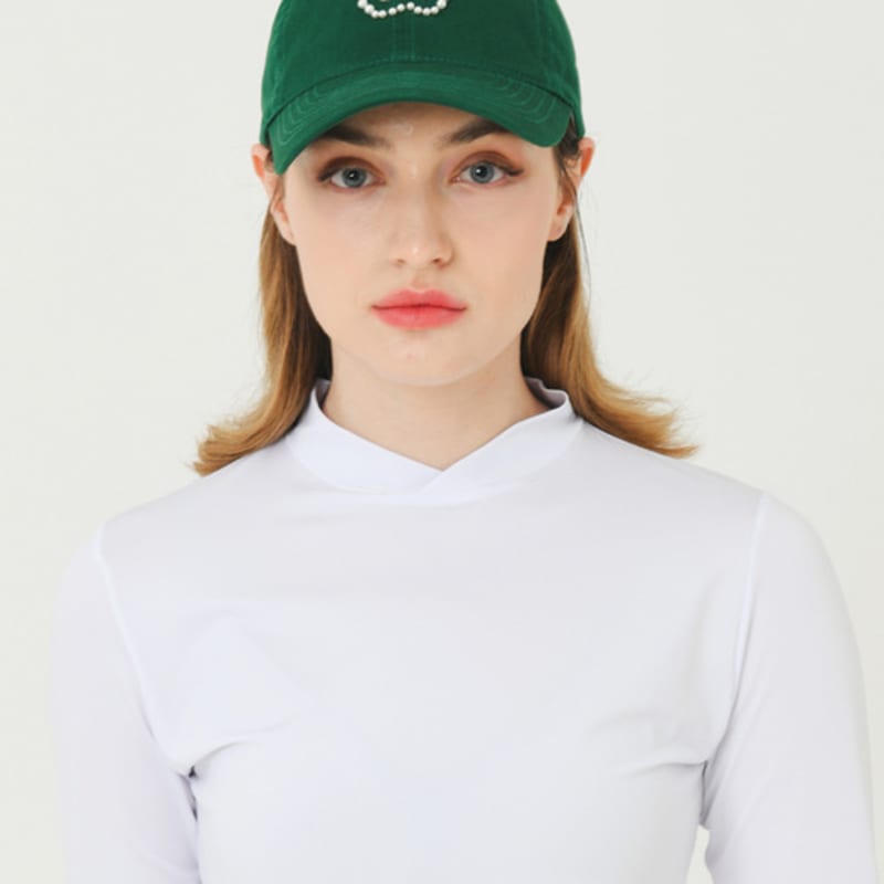DOYOUKNOWMC ALL SEASON Pearl Stud Symbol Logo Soft Type Green Ball Cap