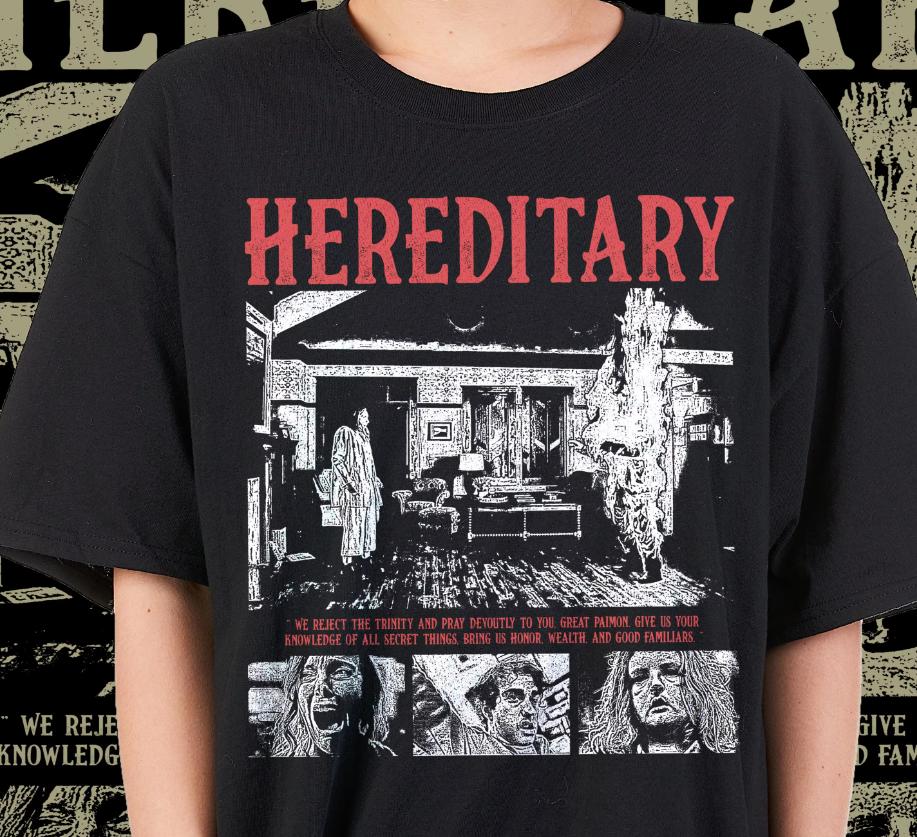 T-shirt Vintage Ereditaria T-shirt Horror Abbigliamento Film Horror Ari Aster Maglietta Grafica a Maniche Corte Unisex Uomo Donna Tutte le Stagioni