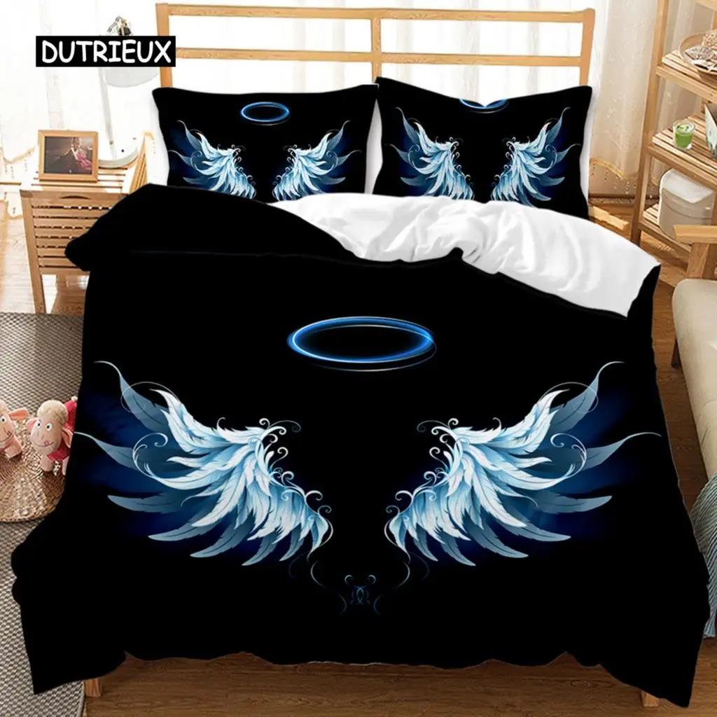 

Comforter Angel Wings Angel Fairy Tale Theme For Kids Teens Never Give Up Double Queen King Size Polyester Qulit Comforter (quilt)-EU Single(135*200cm)3pcs