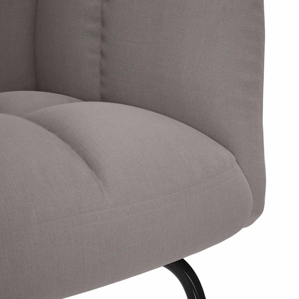 Rocking Chair with Footstool Taupe Fabric