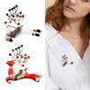 Christmas Elk Brooch Christmas Deer Brooch Lapel Pin Rhinestones Reindeer Brooch Pin Christmas Gift for Men Women Kid