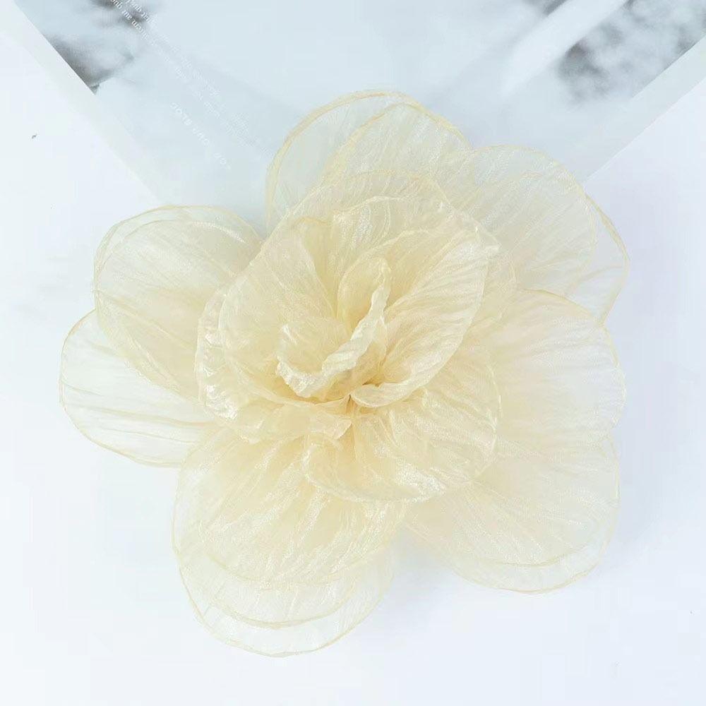Fairy Style Oversized Yarn Flower 20cm Flower Corsage Elegant Dress Pin  Women