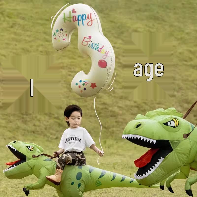 2nd Birthday Smiley Face Number Balloons for Kids - Outdoor Decoration & Photo Props (Boys & Girls)