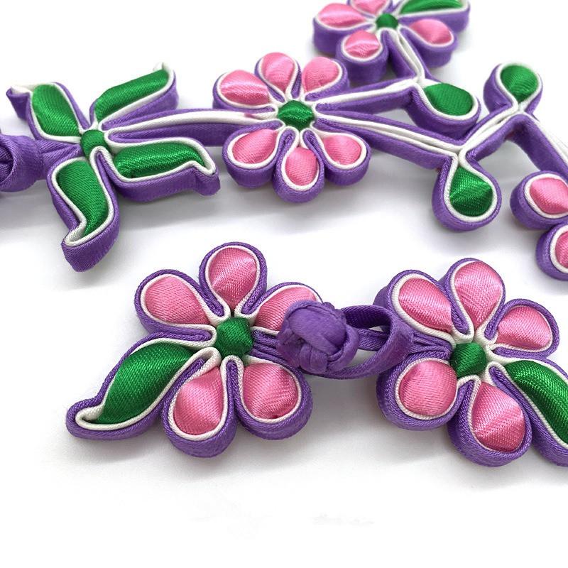 Flower Handmade Chinese Closure Buttons Knot Fastener for Sewing Cheongsam Tang Suit DIY Decorative Accessories