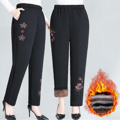 Dames Herfst Winter Plus Size Gewatteerde Verdikte Broek Warm Comfortabel Losse Broek