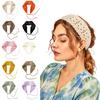 Dames Haak Hoofdband Bloemenpatroon Gebreide Haarwikkel Verstelbare Knoop Vintage Stijl Boheemse Haaraccessoire voor Dagelijks Gebruik en Buitenactiviteiten