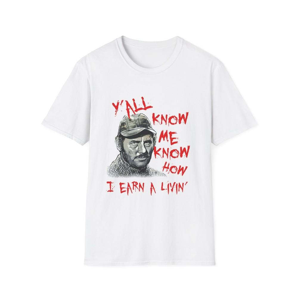 

Футболка с цитатой из фильма «Челюсти» - Yall Know Me, Мягкая футболка, XL