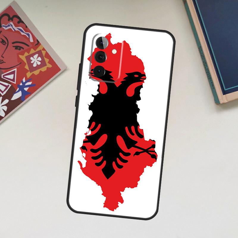 Albania Flag Eagle Case For Samsung Galaxy A13 A53 A33 A23 A06 A56 A16 A36 A55 A35 A17 A54 A34 A14 A52 A32 A15