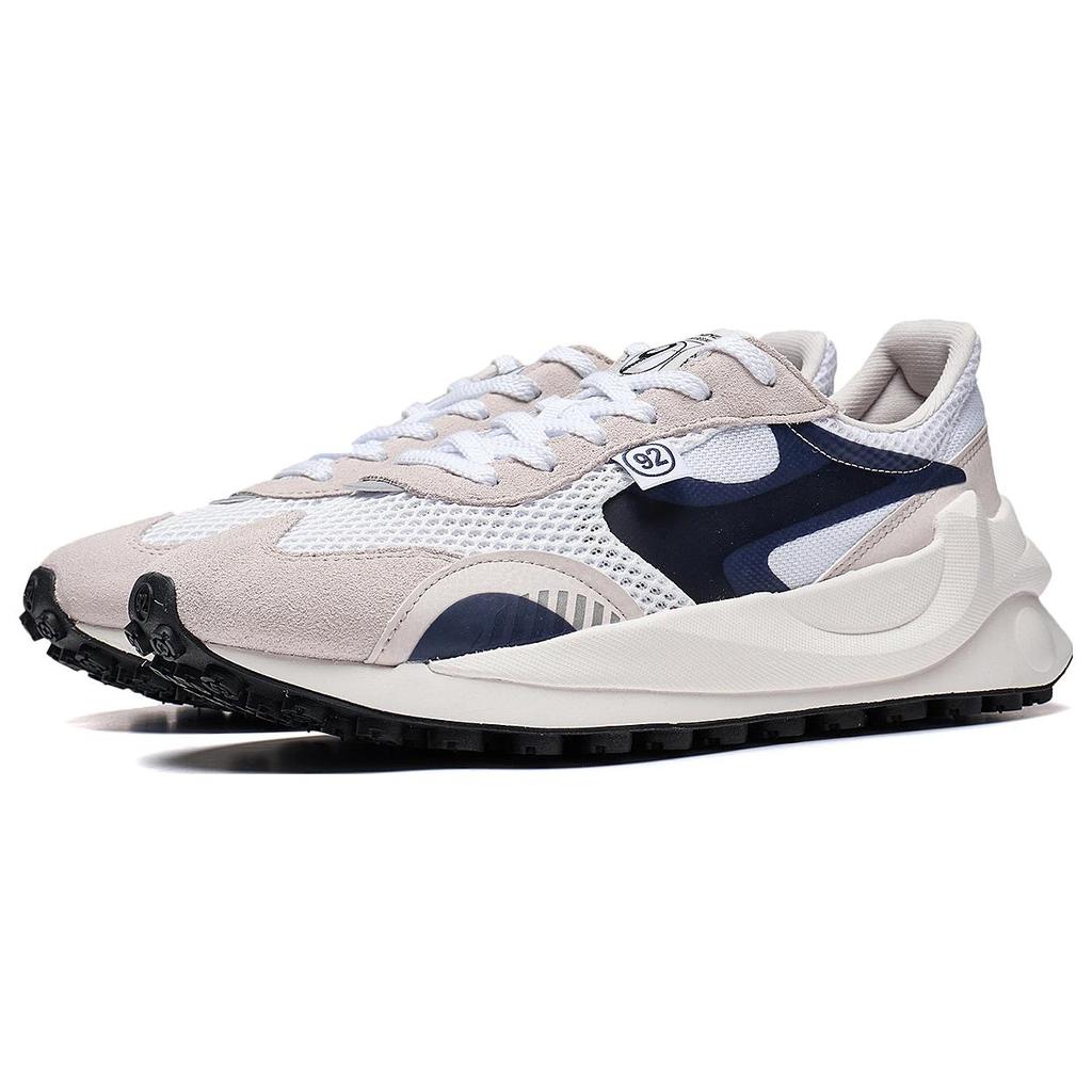 New LiNing Square Radius Anti Slip Wear Resistant Low Top Sports Casual Shoes Men's White Gray Blue AGCT015-1
