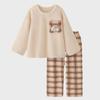 Women's Winter Plush Cartoon Pajama Set: Cozy College-Style Pullover Suit