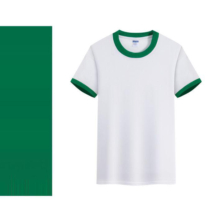 Summer Kids' Cotton Crew Neck Short Sleeve T-shirt with Custom Logo - Lightweight Solid Color Uniform Base Layer