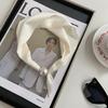 Elegantes Perlen-Schwanz-Magnetverschluss-Schal Einfache Mode Vielseitige Damen Frauen Seidenschal Künstlerische Accessoires Nackenwickel Schals