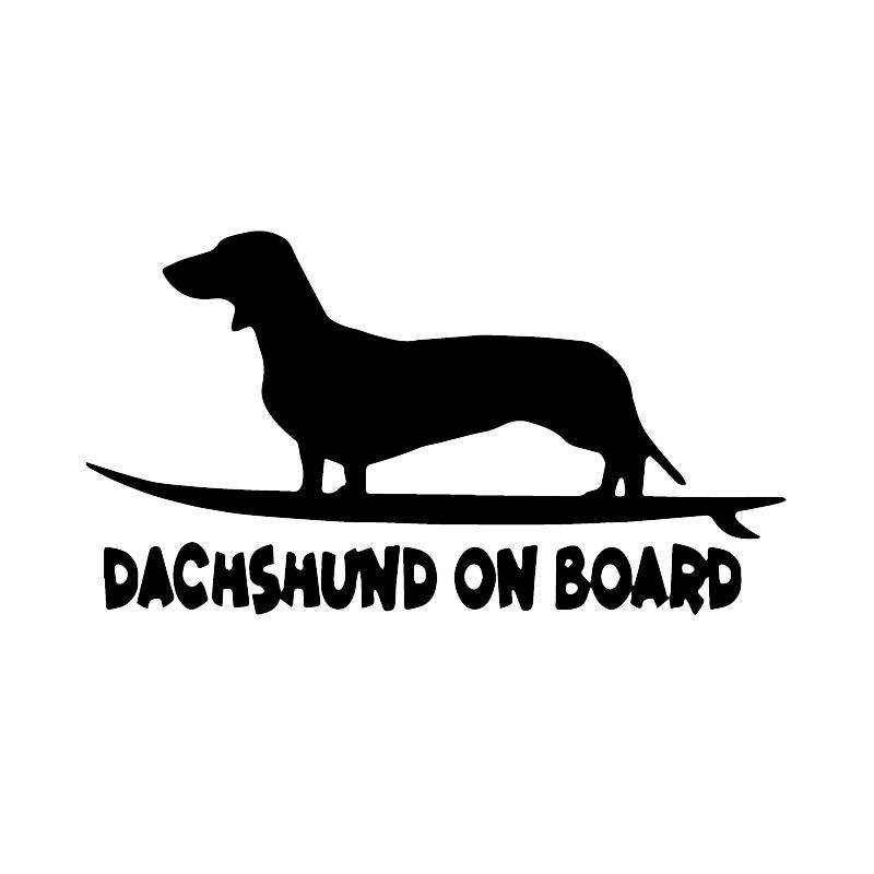 LYKX Funny Dachshund On Board Dog Decor Car Sticker Automobiles Motorcycles Exterior Accessories Vinyl Decals