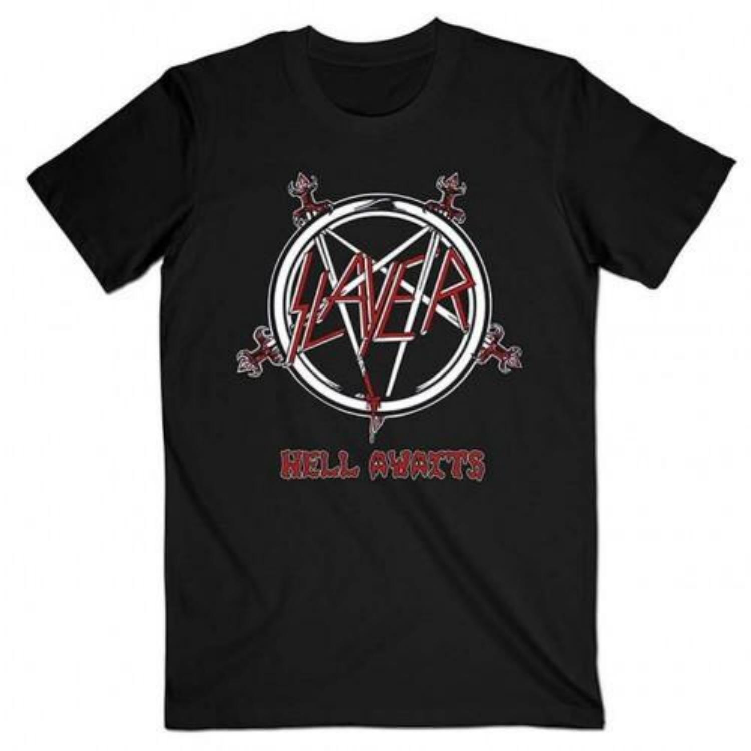 Slayer Unisex Adult Hell Awaits Tour Back Print T-Shirt S чёрный