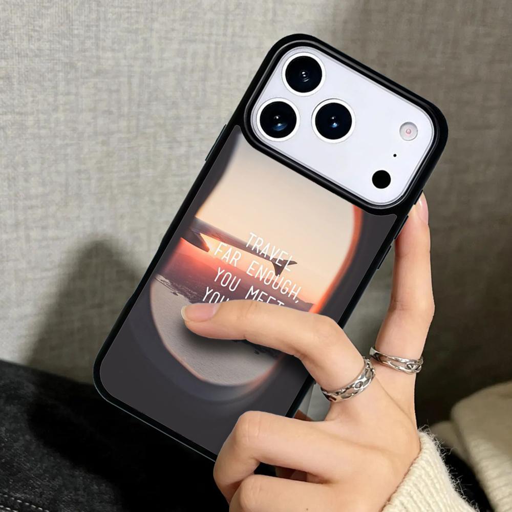 Capa Case for iPhone 17 Air 16 Pro Max 15 Plus 11 13 Mini 14 12 Back Phone Cover Travel inspiration