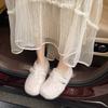 Huge Good-looking New Velvet Inner Height Increase Cm Mao Mao Shoes Women's Winter Temperament Versatile One Pedal To Keep Warm