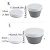 Food Grade Portable Food Container Lid Folding Lunch Box BPA-Free Silicone Foldable Bowl  Hiking