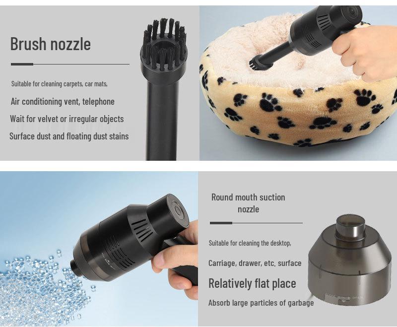 Wireless USB Charging Handheld Vacuum & Speaker Cleaner for Desktop Computers