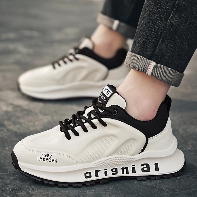 Men's shoes autumn and winter shoes men's trend thick sole height increase travel low top sports dad shoes new casual trendy shoes