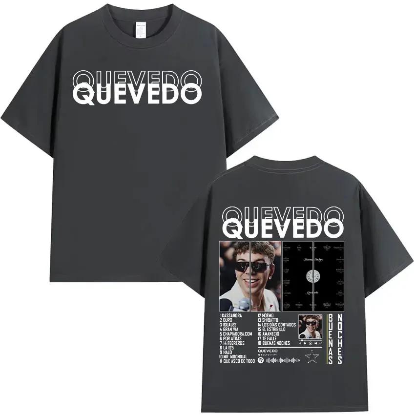 Rapper Quevedo Tour 2025 Graphic T Shirt Unisexs Vintage Fashion Short Sleeve Tshirts Hip Hop Oversized Cotton Tshirt Streetwear