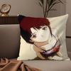 Serial Experiments Lain Anime Movie Pillow Case Silky Elegant Comfort Sofa Bed Invisible Zipper